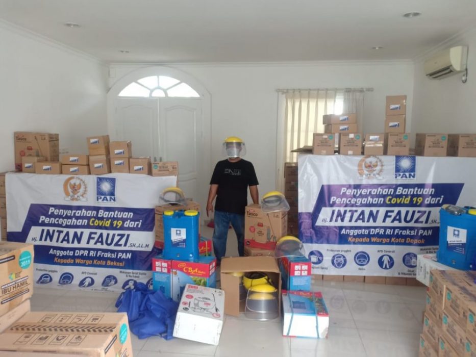 Anggota DPR RI Intan Fauzi Kirim Alat Perang Lawan Covid-19