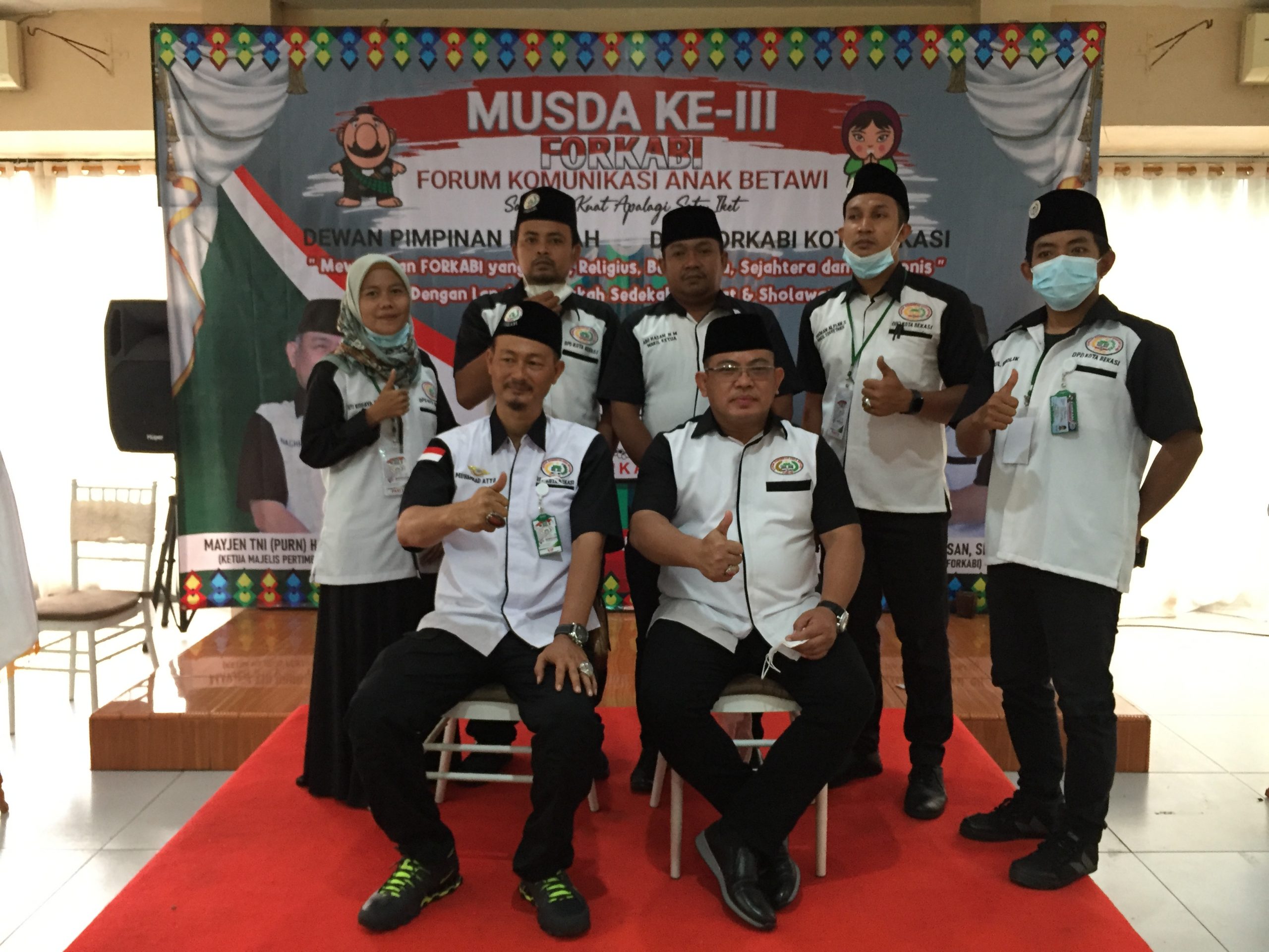 Foto bersama usai melakukan Musda ke III di Griya Wulan Sari, Marga Jaya, Bekasi Selatan, Minggu (4/4/2021).