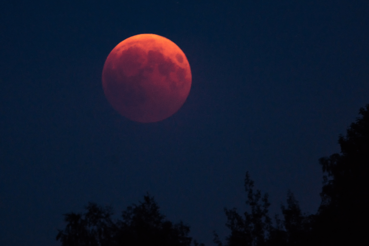 Ilustrasi gerhana bulan total yang diprediksi akan muncul besok