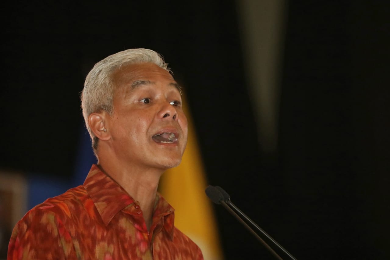 Gubernur Jawa Tengah Ganjar Pranowo menyampaikan duka mendalam dan siap membantu atas peristiwa gempa di Kabupaten Cianjur, Jawa Barat, Selasa (22/11/2022). (Dok Humas Jateng)