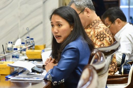 Potret Anggota Komisi XI DPR RI Puteri Komarudin yang meminta agar LPDP mencetak alumni yang unggul dan berdaya saing dalam menghadapi persaingan teknologi.