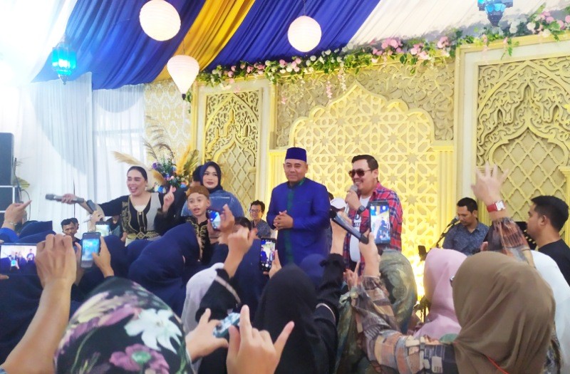Lukman Hakim saat tampil bersama Elcorona Gambus, Sabtu (17/6/2023).