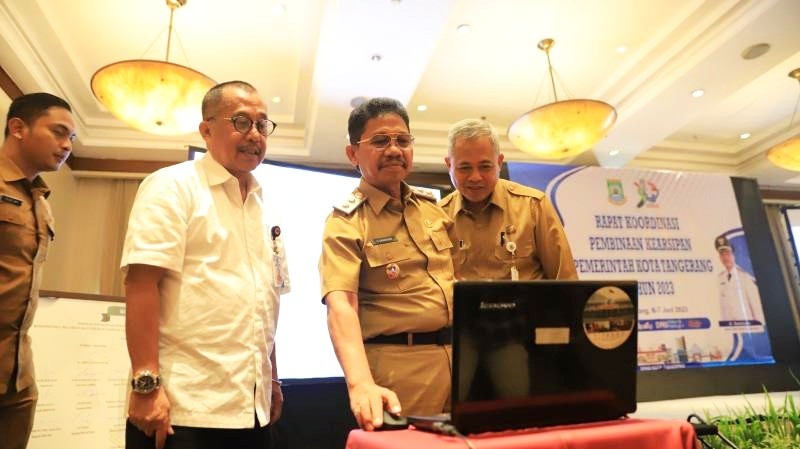 Peluncuran Aplikasi Srikandi di Kota Tangerang.