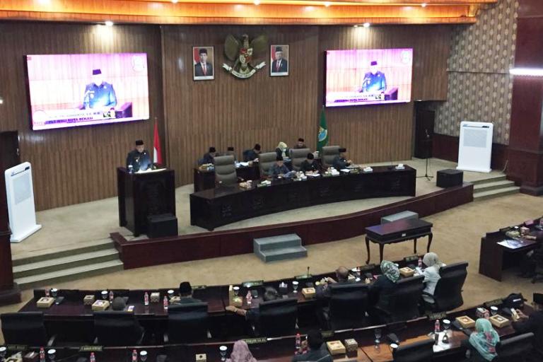 Rapat Paripurna DPRD Kota Bekasi, Senin (24/7/2023).