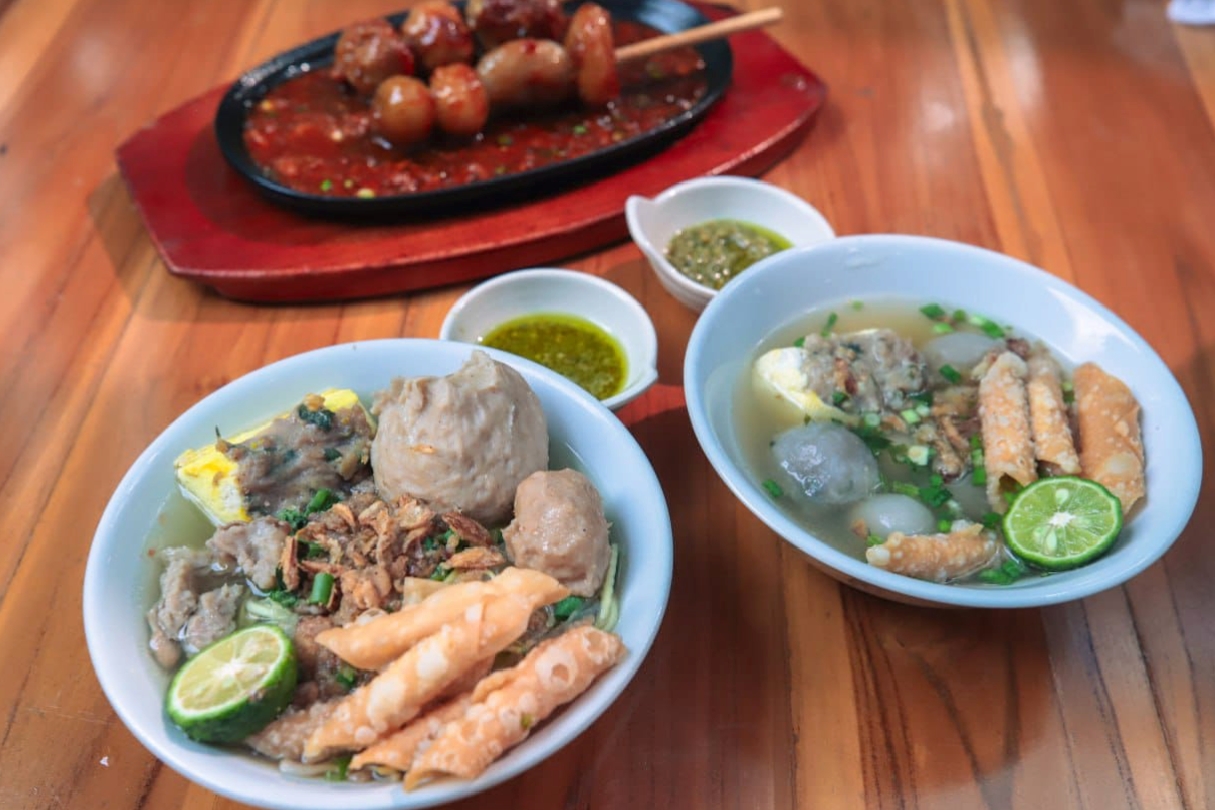 Salah satu menu di Bakso Kasmaran Bandung.