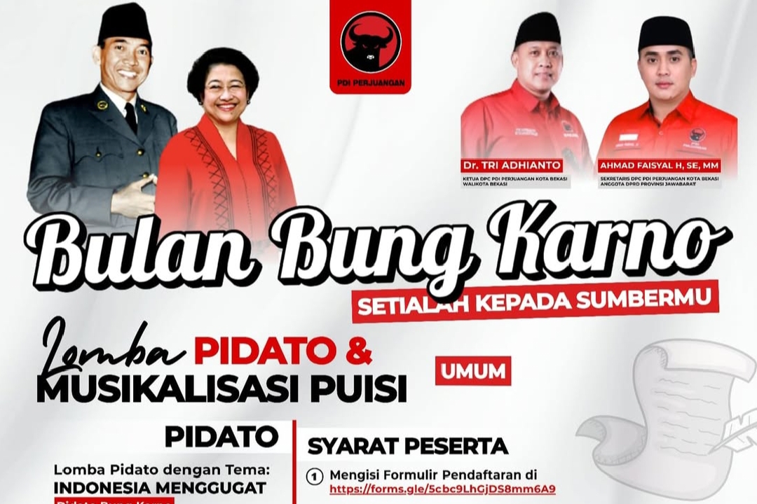 PDIP Kota Bekasi menggelar sejumlah kegiatan dalam menyemarakkan Bulan Bung Karno.