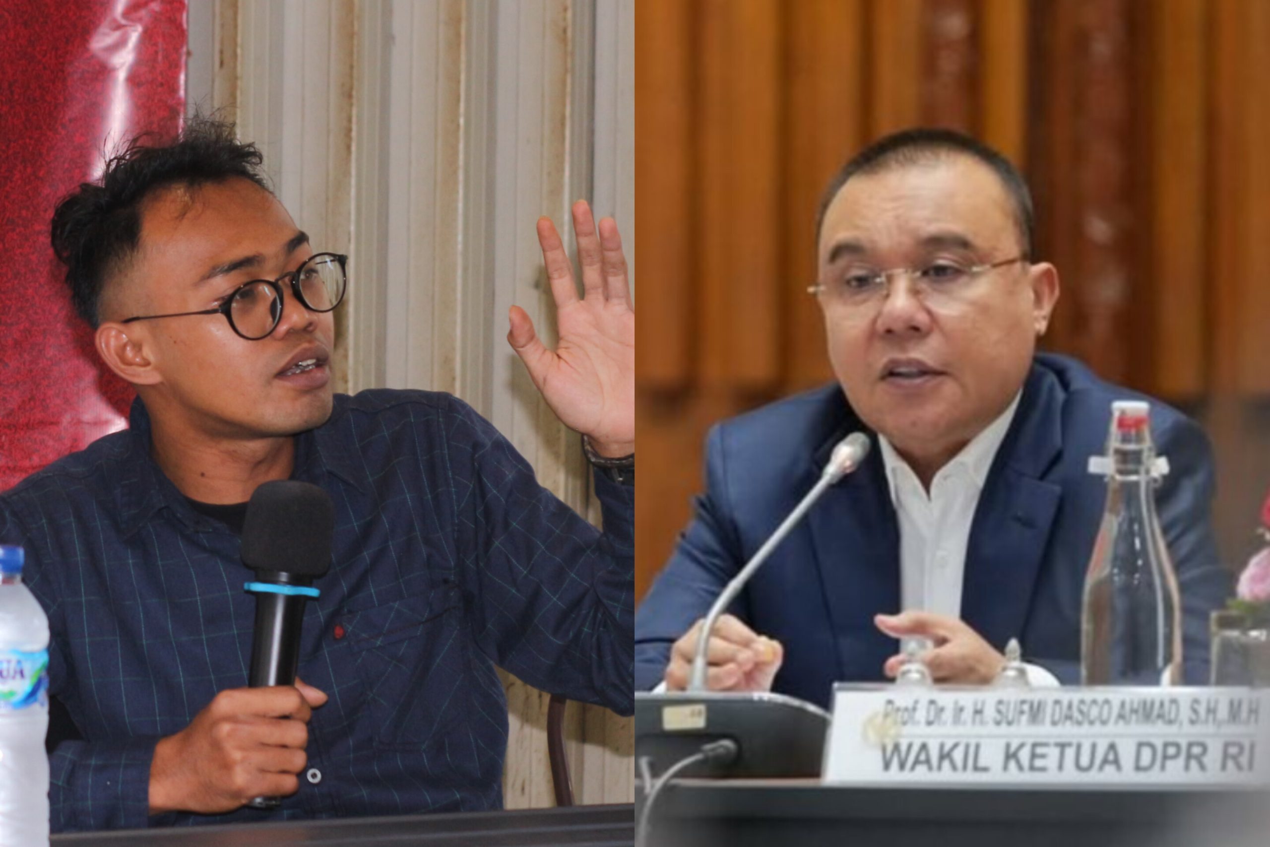 Erlangga Abdul Kalam, dan Sufmi Dasco. Foto: Kolase