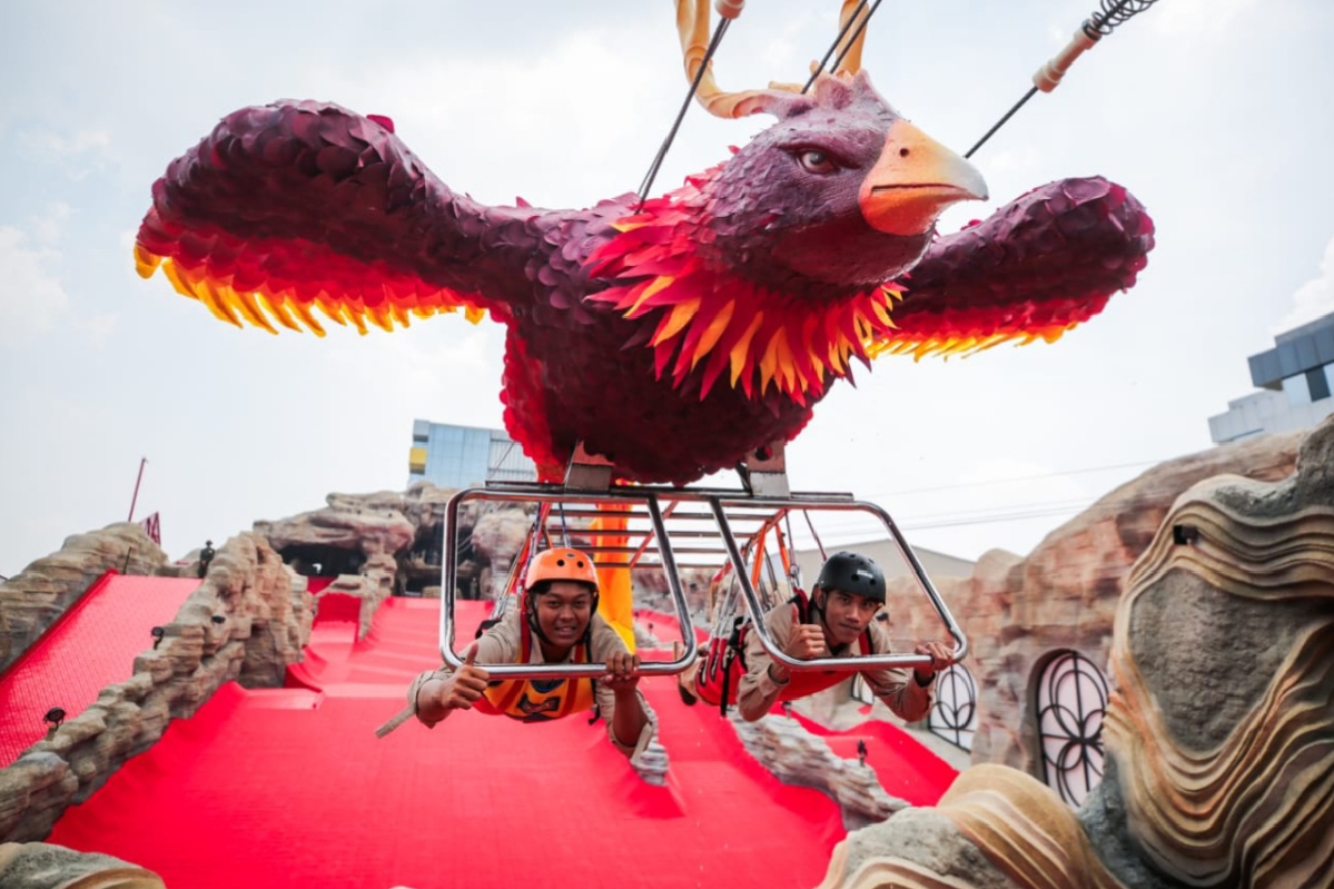 Wahana baru di Bandung, Skyward Project yang baru saja diresmikan oleh Wakil Wali Kota Bandung Erwin.