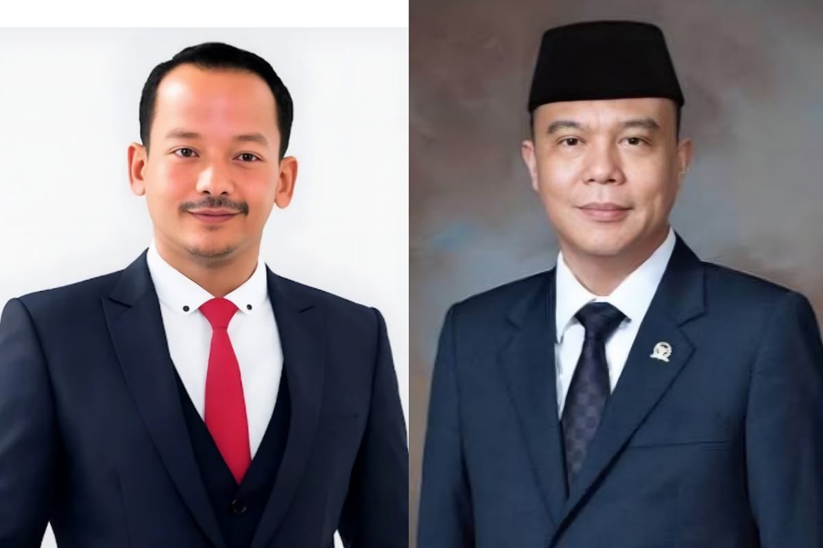 Ketua Lembaga Sertifikasi Person Pilar Pendidikan dan Pelatihan Indonesia (LSP-PPPI), R. Iwan Rahmat Leksonoputra, R. Iwan Rahmat Leksonoputra (kiri) dan Wakil Ketua DPR RI Sufmi Dasco Ahmad. Foto: Kolase