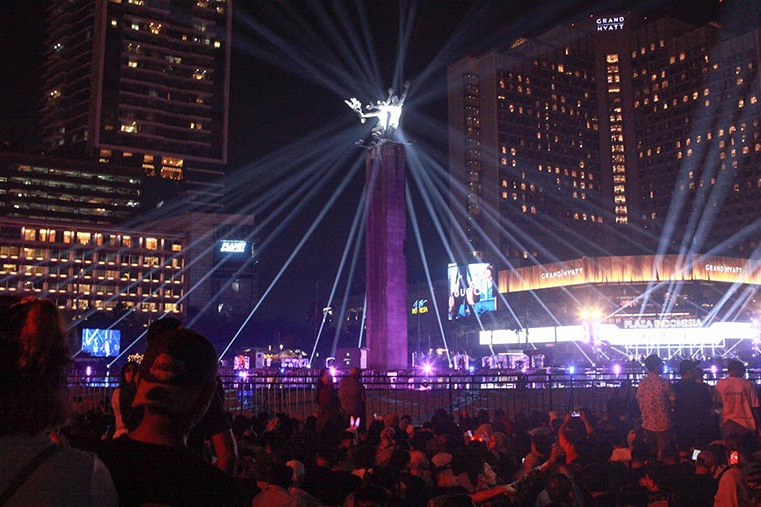 Pemprov DKI menggelar Car Free Night saat malam takbiran, Jumat (20/3/2026).