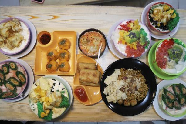 Sejumlah menu di dawet durian bar-bar kuliner baru di Tangerang yang lagi viral.