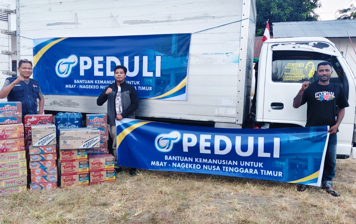 OT Peduli dari OT Group mengirimkan paket bantuan logistik darurat dan tiba di Markas Palang Merah Indonesia (PMI) Kabupaten Sikka, Maumere, pada Minggu (16/8/2026) dini hari pukul 04.00 WITA.