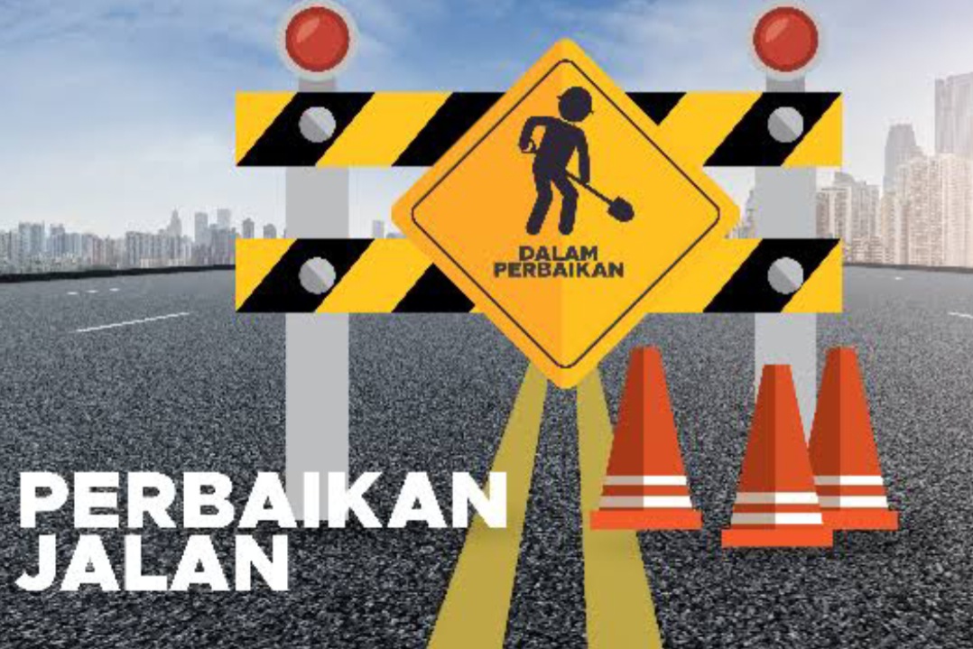 Ada rekayasa lalu lintas, Jalan M Toha Karawaci Tangerang mulai diperbaiki.