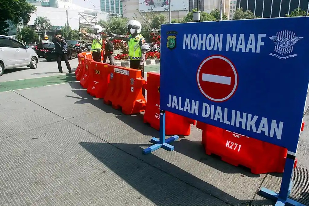 Ada demo, Polda Metro Jaya sebut rekayasa lalu lintas di sekitar Gedung DPR situasional.