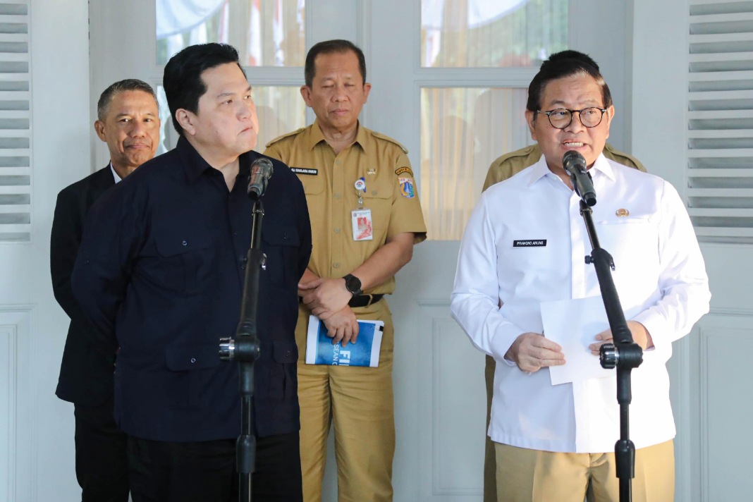 Gubernur Pramono usai bertemu Menteri Pemuda dan Olahraga sekaligus ketua umum PSSI, Erick Thohir, bicara soal venue untuk FIFA ASEAN Cup 2026.