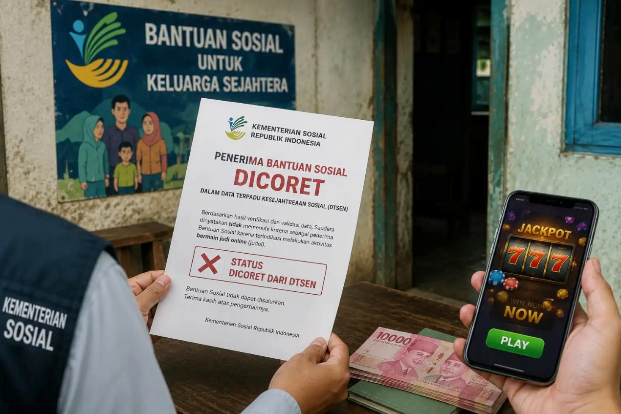 3.280 penerima Bansos di Pekalongan dicoret gegara terindikasi judi online.