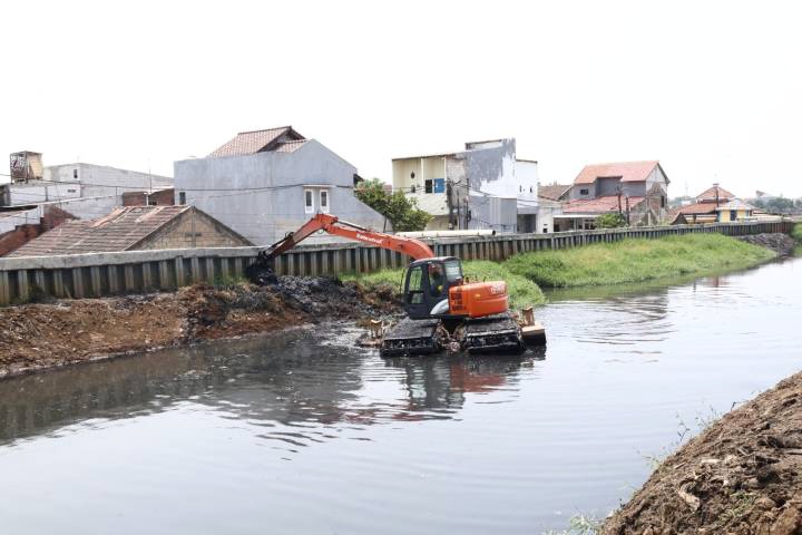 Normalisasi Kali Ledug Tangerang ditargetkan selesai pekan depan, saat ini sudah 50 persen.