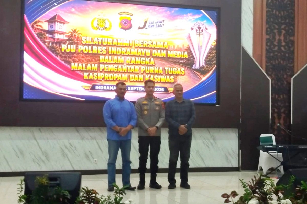 Pengantar purna bakti Kasi Propam dan Kasiwas sekaligus bersilaturahmi dengan insan media.