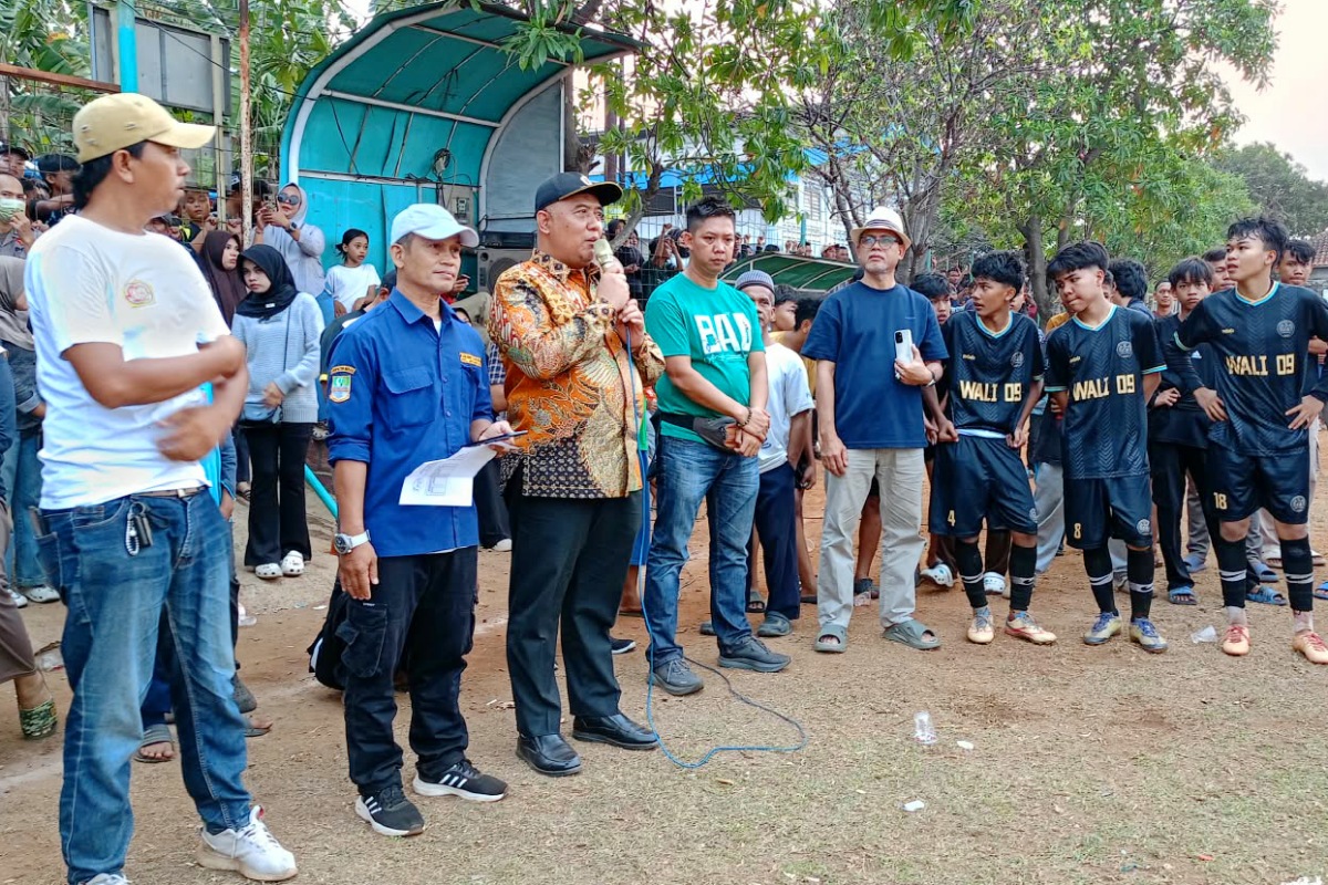 Anggota DPR RI Fraksi PKS yang duduk di Komisi XII, Jalal Abdul Nasir, memberikan sambutan usai laga final.