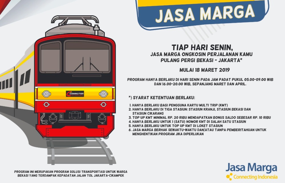 Program Senin Diongkosin Mulai Hari ini di Stasiun Bekasi